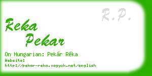 reka pekar business card