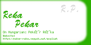 reka pekar business card